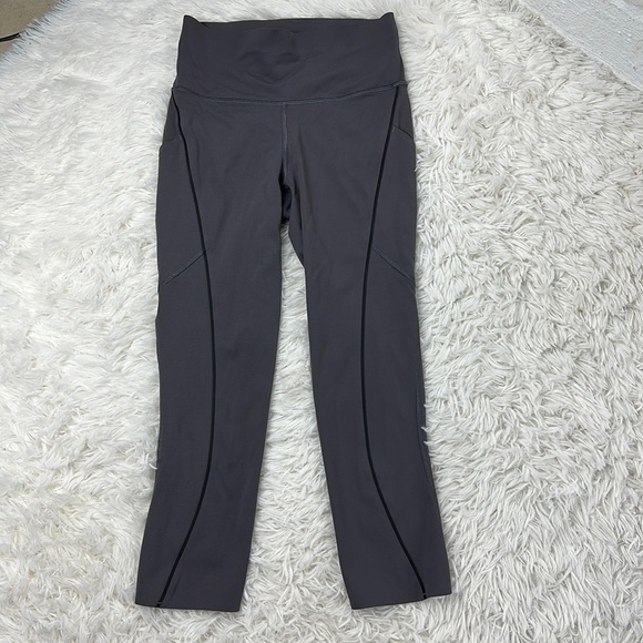 Lululemon Chase Me Crop (21") Dark Carbon / Black - Picture 1 of 7